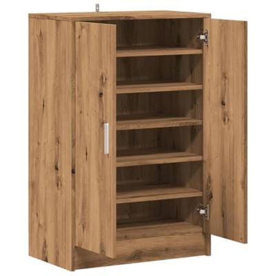 VidaXL Schoenenkast 60x35x92 cm bewerkt hout artisanaal eikenkleur