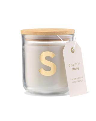 HEMA Kaars in glas Ø8x10cm letter S