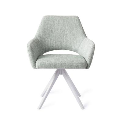 Jesper Home Eetkamerstoel 'Yanai' Turn White, Draaibaar, kleur Soft Sage