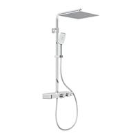 Regendouche Opbouwset Thermostatisch Schutte Ocean 3 Functies Glazen Planchet Chroom Wit Schütte - thumbnail
