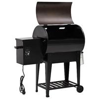 VidaXL Pelletbarbecue met bodemplaat 94 cm ijzer zwart - thumbnail