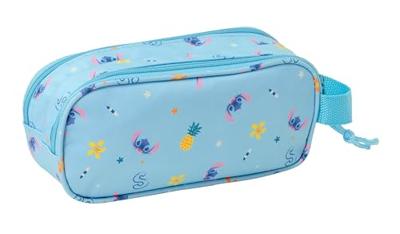 Pennenetui met 2 vakken Lilo & Stitch Licht Blauw 21 x 8 x 6 cm 3D