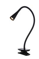 Lucide ZOZY - Klemlamp - LED 3 StepDim - 1x4W 3000K - Zwart - thumbnail
