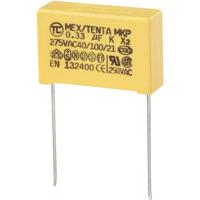 TRU COMPONENTS MKP-X2 1 stuk(s) MKP-X2-ontstoringscondensator Radiaal bedraad 0.33 µF 275 V/AC 10 % 22.5 mm (l x b x h) 26.5 x 7 x 17 mm - thumbnail