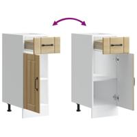 Keuken onderkast Lucca bewerkt hout sonoma eikenkleurig - thumbnail