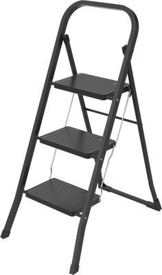 Brasq trapladder SL300, metaal, zwart, 3 treden