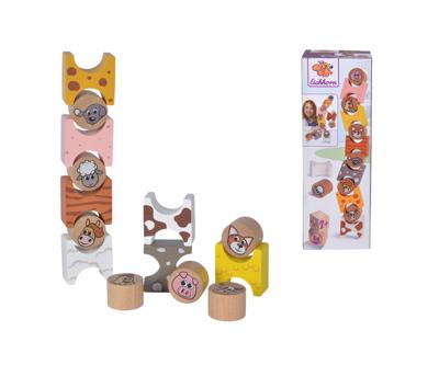 Eichhorn houten stapelspel boerderijdieren 14dlg.