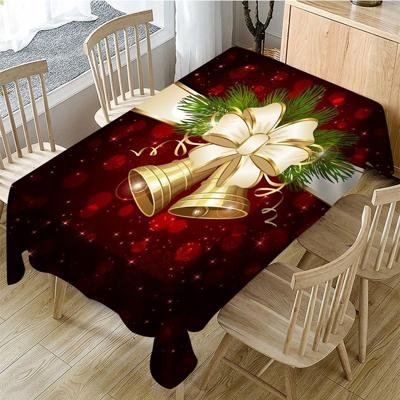 Huishoudelijke rechthoekige Tafelkleed Kerst dining koffietafel doek decoratie grootte: 140x140cm (Christmas Bell)