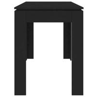 Eettafel 120x60x76 cm spaanplaat zwart - thumbnail