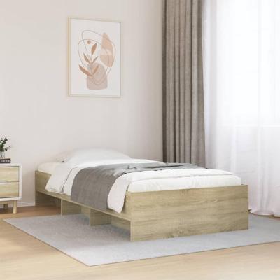 Bedframe zonder matras hout sonoma eikenkleurig 90x200 cm