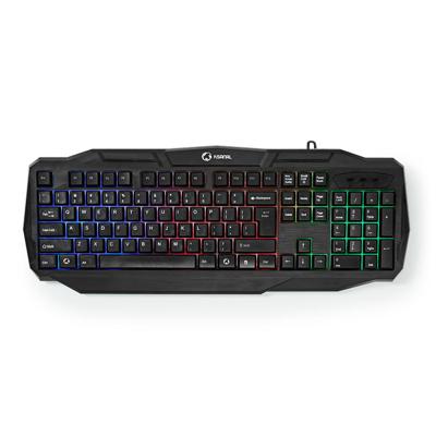 Bedraad Gamingtoetsenbord | USB 2.0 | Amerikaanse Internationale Indeling | Zwart Bedraad Gamingtoetsenbord | USB 2.0 | Amerikaanse Internationale Indeling | Zwart