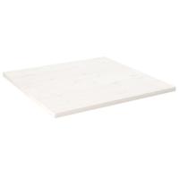 Tafelblad vierkant 90x90x2,5 cm massief grenenhout wit - thumbnail