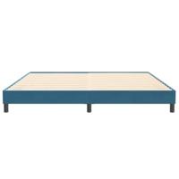 Boxspring zonder matras fluweel donkerblauw 200x220 cm - thumbnail