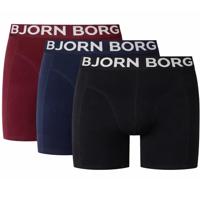Bjorn Borg Boxershorts Organic cotton 3-pack blauw rood zwart - thumbnail
