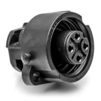 Amphenol C01620G00310012 Ecomate Female Receptacle 3+PE Schroef | Silver Plated | Zwart - thumbnail