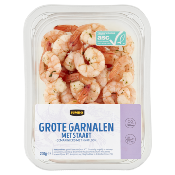 Jumbo Gemarineerde Grote Garnalen met Staart 200 g