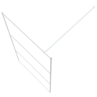Inloopdouchewand 100x195 cm transparant ESG-glas wit - thumbnail