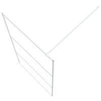 VidaXL Inloopdouchewand 100x195 cm transparant esg-glas wit - thumbnail