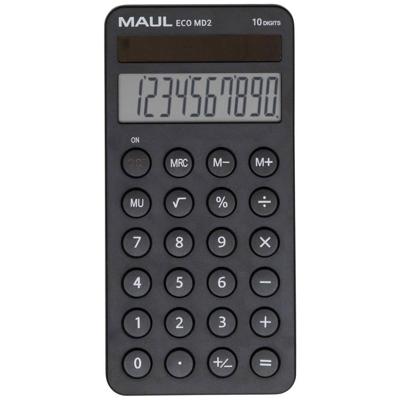 Maul ECO MD 2 Zakrekenmachine Zwart Aantal displayposities: 10 werkt op zonne-energie (b x h x d) 72 x 147 x 13 mm Maul ECO MD 2 Zakrekenmachine Zwart Aantal displayposities: 10 werkt op zonne-energie (b x h x d) 72 x 147 x 13 mm
