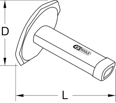 KS Tools Handgreep voor beitel, beitel 23 x 13 mm 1620442