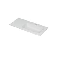 INK Aspekt Wastafel Porselein Rechts met 1 Kraangat - 1000x450x15 mm - Mat Wit - thumbnail