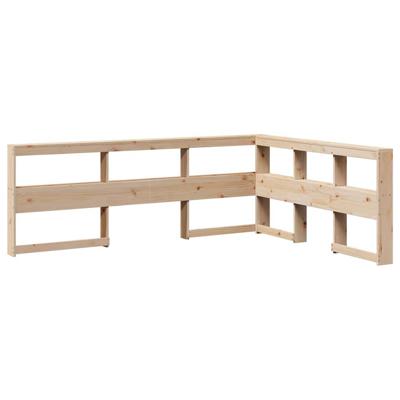 Bed met boekenkast zonder matras massief grenenhout 140x200 cm - thumbnail