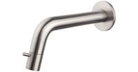 Saqu Shine wand fonteinkraan geborsteld staal - thumbnail