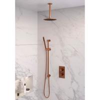 Inbouw Regendouche Set Brauer Copper Edition Plafond Uitloop Ronde Hoofddouche 20 cm Met Glijstang Koper Brauer - thumbnail