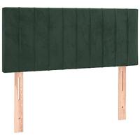 Boxspring met matras fluweel donkergroen 100x200 cm - thumbnail