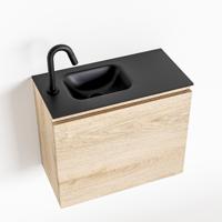 MONDIAZ OLAN 60cm toiletmeubel washed_oak. LEX wastafel urban links 1 kraangat - thumbnail