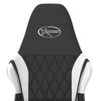 Gamestoel kunstleer zwart en wit - thumbnail