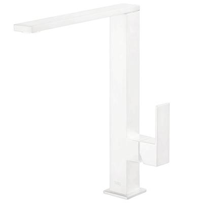 Wastafelmengkraan Tres Cuadro Exclusive 1-Hendel Hoog Uitloop Recht 28 cm Vierkant Mat Wit Tres Wastafelmengkraan Tres Cuadro Exclusive 1-Hendel Hoog Uitloop Recht 28 cm Vierkant Mat Wit Tres