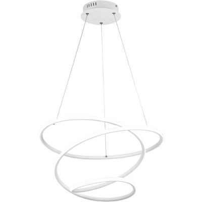 LED Hanglamp 36W - Dimbaar Rond Natuurlijk Wit 4000K - Mat Wit Aluminium