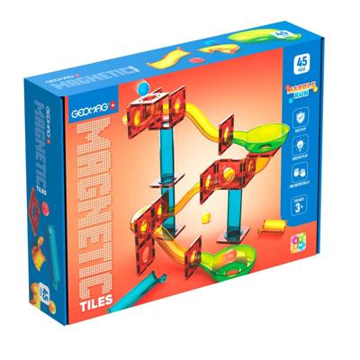 Geomag magnetische tegels knikkerbaan set 45-delig V1 kleuren