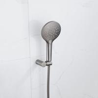 Fortifura Calvi Thermostatische badkraan met ronde handdouche, handdouchehouder en metalen doucheslang Geborsteld Gunmetal PVD SW799451/SW720568/SW720225/SW706207 - thumbnail