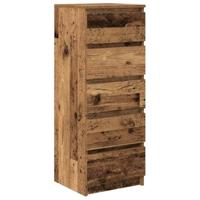 Dressoir met lades 37,5x35x99 cm bewerkt hout oud hout - thumbnail