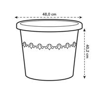 Elho bloempot Algarve Cilindro 48cm terra - thumbnail