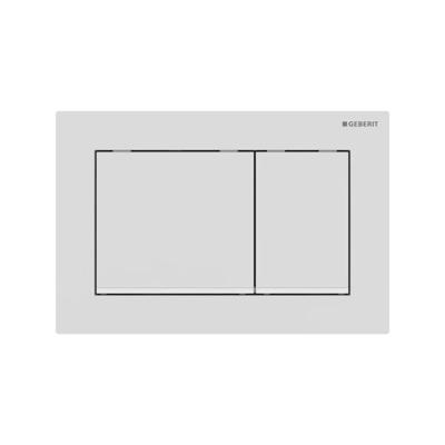 Geberit Drukplaat Omega 30 voor 2-toets Spoeling met Witte Designstroken Mat Wit