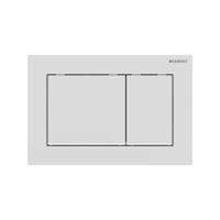 Geberit Drukplaat Omega 30 voor 2-toets Spoeling met Witte Designstroken Mat Wit - thumbnail