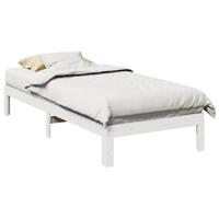 Bedframe zonder matras massief grenenhout wit 80x200 cm - thumbnail