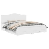 Bedframe met hoofdeinde met lade Wit 180 x 200 cm Bewerkt hout - thumbnail