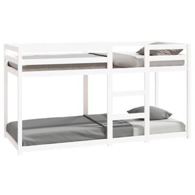 Stapelbed 80x200 cm massief grenenhout wit