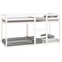 Stapelbed 80x200 cm massief grenenhout wit - thumbnail