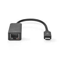 USB-netwerkadapter | USB 3.2 Gen 1 | 2.5 Gbps | USB-C Male | RJ45 Female | 0.20 m | Rond | Vernikkeld | Vertind-Koper | Zwart - thumbnail