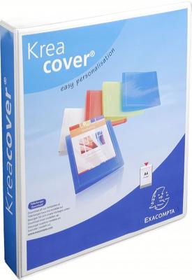 Exacompta Personaliseerbare ringmap Kreacover 4 ringen van 40 mm, rug van 6 cm, wit Exacompta Personaliseerbare ringmap Kreacover 4 ringen van 40 mm, rug van 6 cm, wit