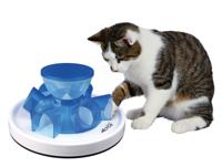 TRIXIE CAT ACTIVITY TUNNEL FEEDER DENKSPEL ROOD / WIT 28X14 CM - thumbnail