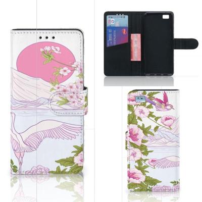 Huawei Ascend P8 Lite | Telefoonhoesje | Met pasjeshouder | Bird Standing