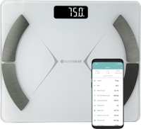 Slimme Bluetooth Weegschaal Wit - Silvergear - thumbnail