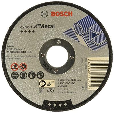 Bosch Accessories 2608600318 2608600318 Doorslijpschijf recht 115 mm 1 stuk(s) Staal Bosch Accessories 2608600318 2608600318 Doorslijpschijf recht 115 mm 1 stuk(s) Staal