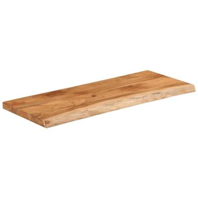 Tafelblad rechthoekig natuurlijke rand 110x40x2,5 cm acaciahout